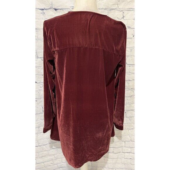 Free People Always Forever Velvet Mini Dress Long Sleeve With Pockets Size Small - Picture 5 of 7